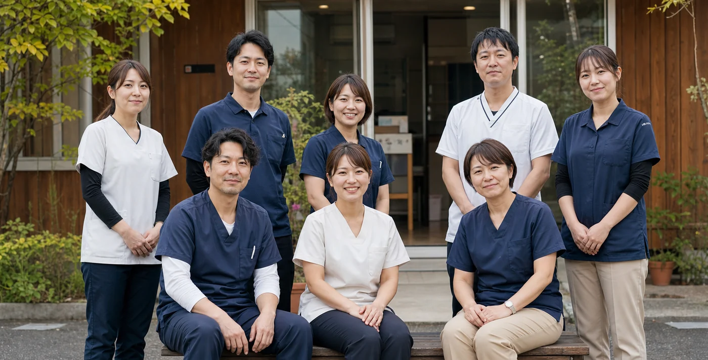 利用者の自宅で話を聞く訪問看護師